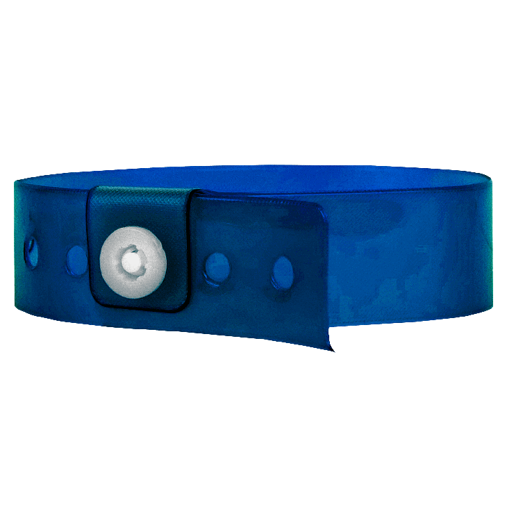 Vinyl 3/4" Clear Wristbands, Blue Berry (500/box) main image